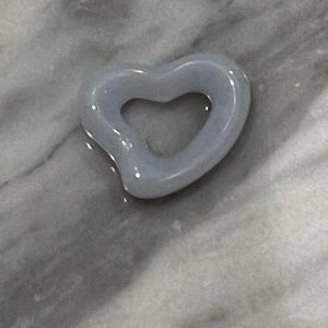 Tiffany Elsa Peretti vintage blue chalcedony open heart pendant.